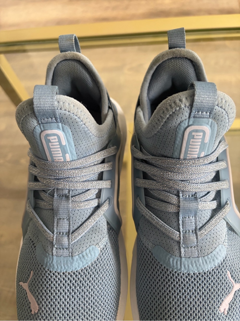 Puma Kids Light Blue Mesh Athletic Sneakers - Picture 7 of 7